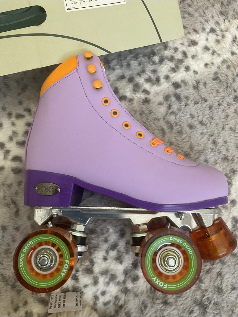 Purple and Orange Retro Roller Skates